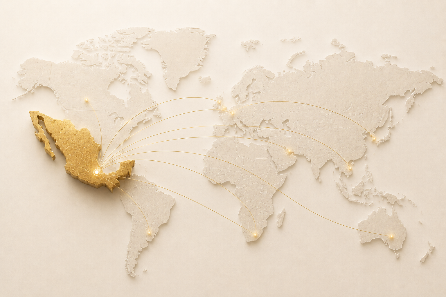 Mapa internacional Elara con base en México